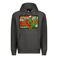 Charcoal Heather feliz navidad merry christmas cactus Premium Hoodie - Jasminsmagicworld