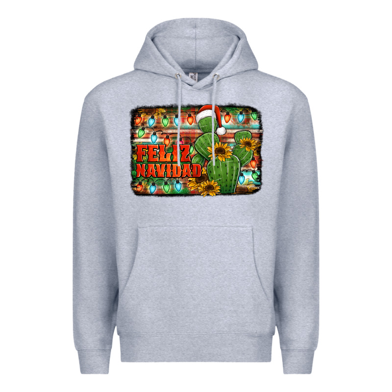 Feliz Navidad Merry Christmas Cactus Premium Hoodie by Jasminsmagicworld | Teevron