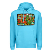 Ocean Blue feliz navidad merry christmas cactus Premium Hoodie - Jasminsmagicworld