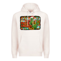Pale Pink feliz navidad merry christmas cactus Premium Hoodie - Jasminsmagicworld