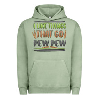 Pigment Oil Green i like things that go pew pew Urban Hoodie - MaliasSmallBusiness