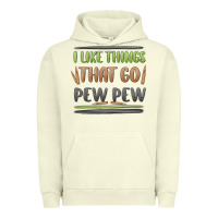 Pigment Pistachio i like things that go pew pew Urban Hoodie - MaliasSmallBusiness
