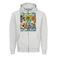 Dove Grey i have two titles mom and nana and i rock them bot Zipper Hoodie - Zillion Design Studio