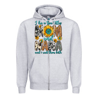 Heather Grey i have two titles mom and nana and i rock them bot Zipper Hoodie - Zillion Design Studio