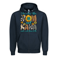 Navy i have two titles mom and nana and i rock them bot Zipper Hoodie - Zillion Design Studio