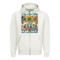 Oatmeal Heather i have two titles mom and nana and i rock them bot Zipper Hoodie - Zillion Design Studio