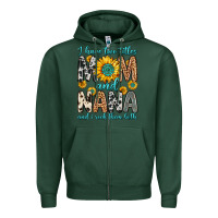 Sports Green i have two titles mom and nana and i rock them bot Zipper Hoodie - Zillion Design Studio