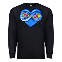 Black infinity heart autism awareness Premium Sweatshirt - JahusDesignShop