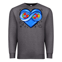 Charcoal Heather infinity heart autism awareness Premium Sweatshirt - JahusDesignShop