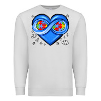 Dove Grey infinity heart autism awareness Premium Sweatshirt - JahusDesignShop