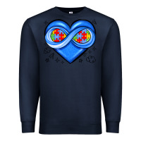 Navy infinity heart autism awareness Premium Sweatshirt - JahusDesignShop