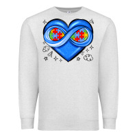 Oatmeal Heather infinity heart autism awareness Premium Sweatshirt - JahusDesignShop