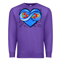 Purple infinity heart autism awareness Premium Sweatshirt - JahusDesignShop