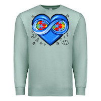 Seafoam infinity heart autism awareness Premium Sweatshirt - JahusDesignShop