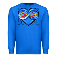 True Royal infinity heart autism awareness Premium Sweatshirt - JahusDesignShop