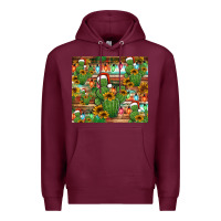 Burgundy feliz navidad merry christmas cactus tumbler Premium Hoodie - Jasminsmagicworld