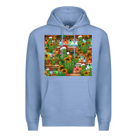 Colony Blue feliz navidad merry christmas cactus tumbler Premium Hoodie - Jasminsmagicworld