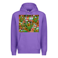 Purple feliz navidad merry christmas cactus tumbler Premium Hoodie - Jasminsmagicworld