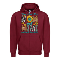 Burgundy i have two titles mom and mimi and i rock them bot Zipper Hoodie - Zillion Design Studio