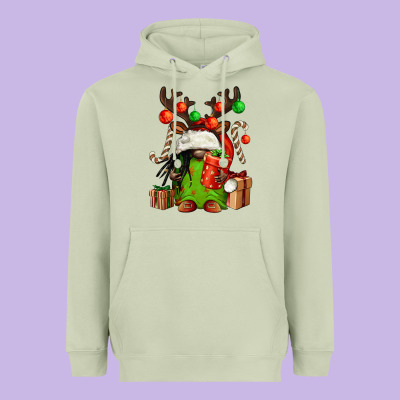 Christmas Afro Gnomes Heavyweight Hoodie Designed By Fadigitalartstudio