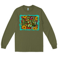 Army Green cactus christmas Long Sleeve Tee - BarkalooDesign