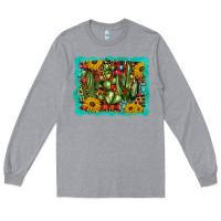 Heather Grey cactus christmas Long Sleeve Tee - BarkalooDesign