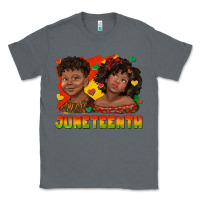 Charcoal Heather juneteenth with afro black kids Classic Tee - texasbilliewilder