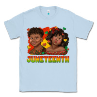 Dusty Blue juneteenth with afro black kids Classic Tee - texasbilliewilder