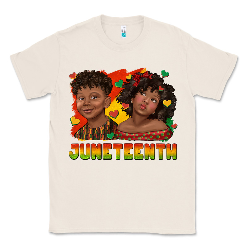 Juneteenth With Afro Black Kids Classic Tee by texasbilliewilder | Teevron