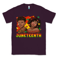 Plum juneteenth with afro black kids Classic Tee - texasbilliewilder