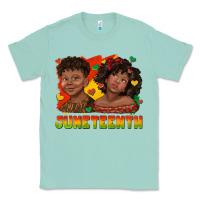Seafoam juneteenth with afro black kids Classic Tee - texasbilliewilder