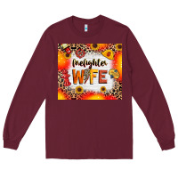 Burgundy firefighter wife Long Sleeve Tee - RanaPortraitStore