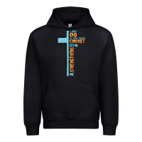 Black i can do all things through christ who strengthens Urban Hoodie - MaliasSmallBusiness