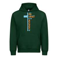 Forest Green i can do all things through christ who strengthens Urban Hoodie - MaliasSmallBusiness