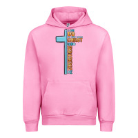 Fuchsia Pink i can do all things through christ who strengthens Urban Hoodie - MaliasSmallBusiness
