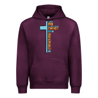 Mauve Wine i can do all things through christ who strengthens Urban Hoodie - MaliasSmallBusiness