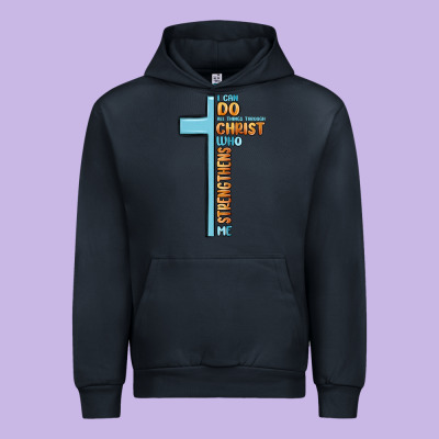 I Can Do All Things Through Christ Who Strengthens Urban Hoodie Designed By Maliassmallbusiness
