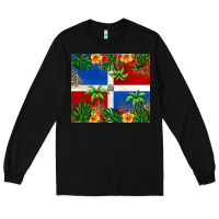 Black dominican republic Long Sleeve Tee - RanaPortraitStore