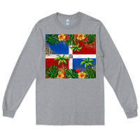 Heather Grey dominican republic Long Sleeve Tee - RanaPortraitStore