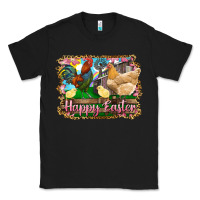 Black happy easter rooster chicken and chick Classic Tee - RanaPortraitStore