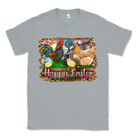 Heather Grey happy easter rooster chicken and chick Classic Tee - RanaPortraitStore