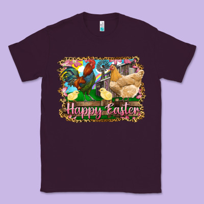 Happy Easter Rooster Chicken And Chick Classic Tee Designed By Ranaportraitstore