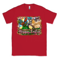 Red happy easter rooster chicken and chick Classic Tee - RanaPortraitStore