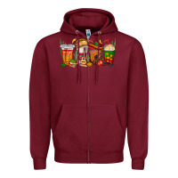 Burgundy spanish teacher coffee cups Zipper Hoodie - texasbilliewilder