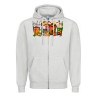 Dove Grey spanish teacher coffee cups Zipper Hoodie - texasbilliewilder