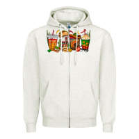 Oatmeal Heather spanish teacher coffee cups Zipper Hoodie - texasbilliewilder