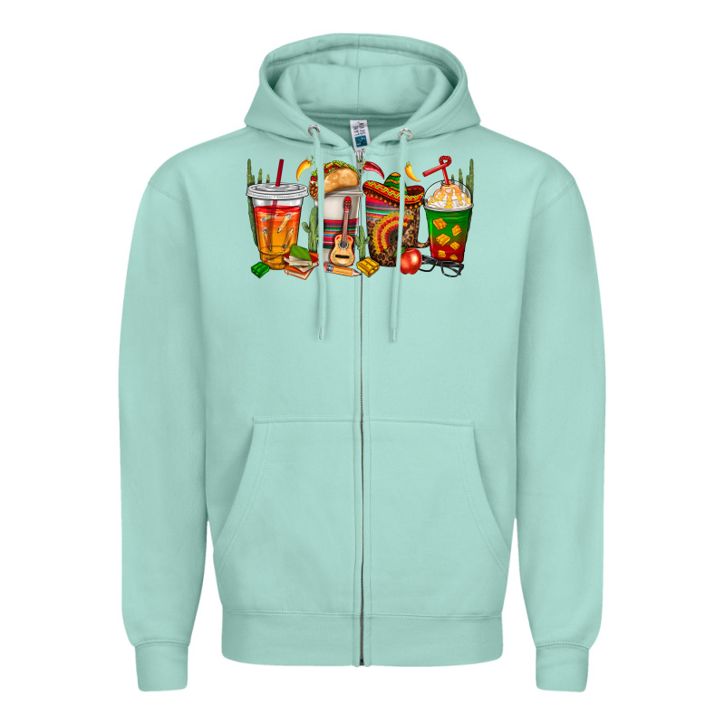Spanish Teacher Coffee Cups Zipper Hoodie by texasbilliewilder | Teevron
