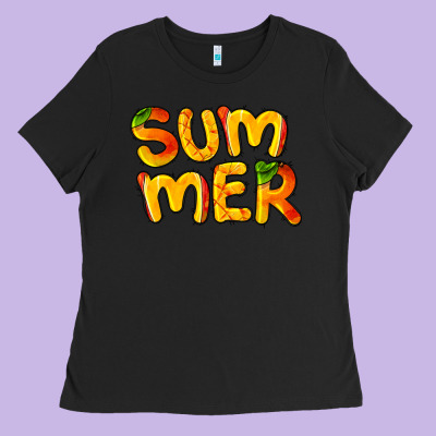 Summer Mango Ladies Tee Designed By Barkaloodesign