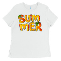 White summer mango Ladies Tee - BarkalooDesign