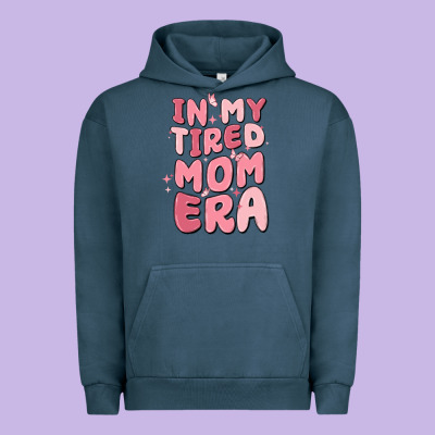 In My Tired Mom Era Urban Hoodie Designed By Maliassmallbusiness